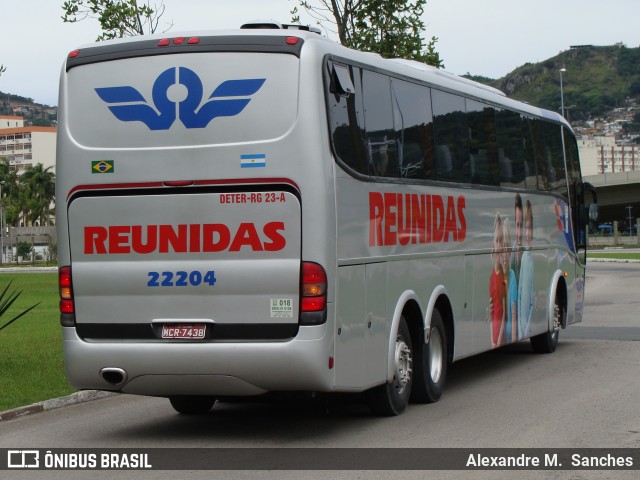 Reunidas Transportes Coletivos 22204 na cidade de Florianópolis, Santa Catarina, Brasil, por Alexandre M.  Sanches. Número da foto: #7228468.