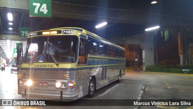 Viação Cometa 7455 na cidade de São Paulo, São Paulo, Brasil, por Marcus Vinicius Lara Silva. ID da foto: 7227639.