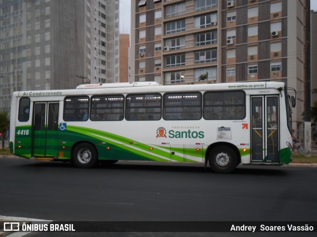 Viação Piracicabana Santos 4416 na cidade de Santos, São Paulo, Brasil, por Andrey  Soares Vassão. Número da foto: #7225908.