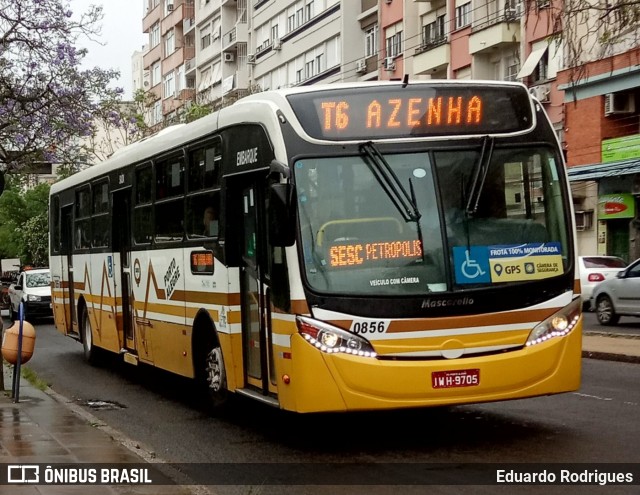 Companhia Carris Porto-Alegrense 0856 na cidade de Porto Alegre, Rio Grande do Sul, Brasil, por Eduardo Rodrigues. ID da foto: 7225931.