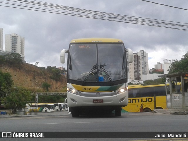 Empresa Gontijo de Transportes 18105 na cidade de Belo Horizonte, Minas Gerais, Brasil, por Júlio  Mandelli. ID da foto: 7226710.