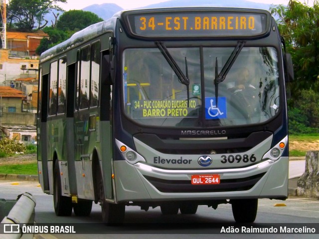 Viação Zurick 30986 na cidade de Belo Horizonte, Minas Gerais, Brasil, por Adão Raimundo Marcelino. ID da foto: 7228543.