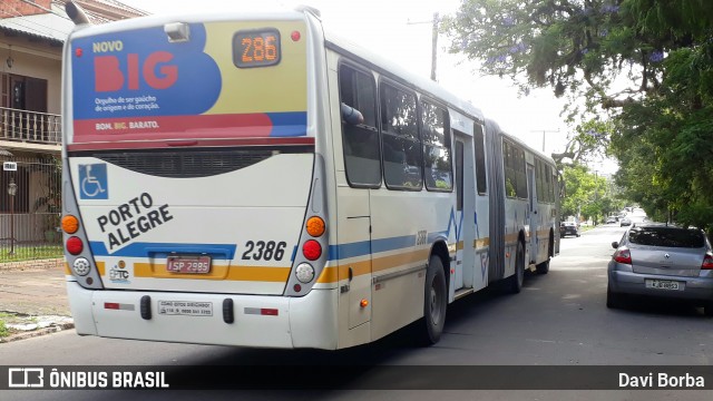 Viação Belém Novo 2386 na cidade de Porto Alegre, Rio Grande do Sul, Brasil, por Davi Borba. ID da foto: 7227087.