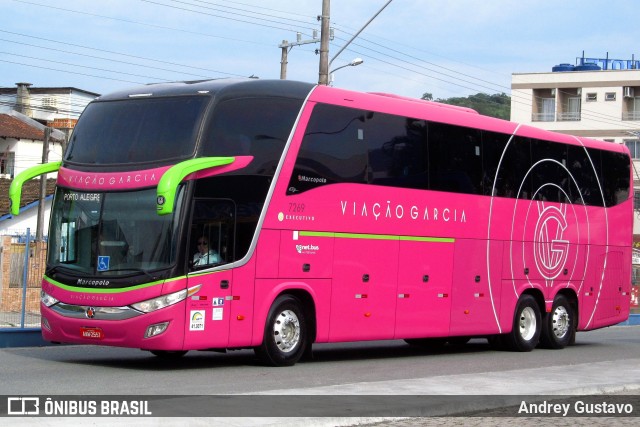 Viação Garcia 7269 na cidade de Balneário Camboriú, Santa Catarina, Brasil, por Andrey Gustavo. ID da foto: 7229711.