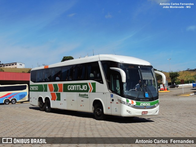 Empresa Gontijo de Transportes 21650 na cidade de João Monlevade, Minas Gerais, Brasil, por Antonio Carlos Fernandes. Número da foto: #7229812.