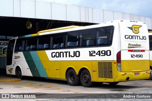 Empresa Gontijo de Transportes 12490 na cidade de Perdões, Minas Gerais, Brasil, por Andrey Gustavo. ID da foto: 7229700.