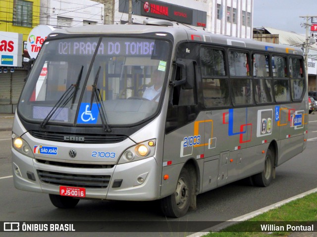 Auto Ônibus São João 21003 na cidade de Feira de Santana, Bahia, Brasil, por Willian Pontual. Número da foto: #7231668.