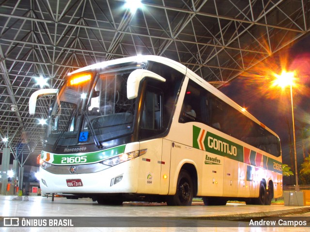 Empresa Gontijo de Transportes 21605 na cidade de Patos de Minas, Minas Gerais, Brasil, por Andrew Campos. ID da foto: 7231599.