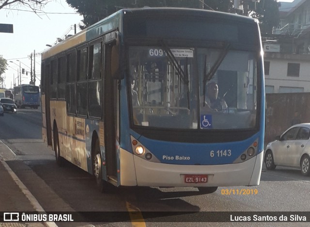 Viação Grajaú S.A. 6 1143 na cidade de São Paulo, São Paulo, Brasil, por Lucas Santos da Silva. ID da foto: 7233020.