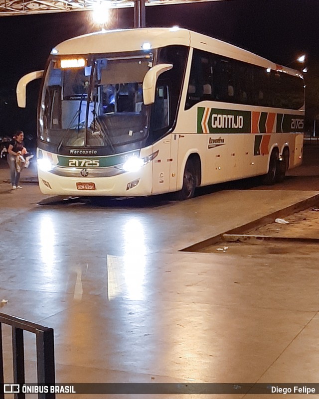 Empresa Gontijo de Transportes 21725 na cidade de Formiga, Minas Gerais, Brasil, por Diego Felipe. ID da foto: 7232210.