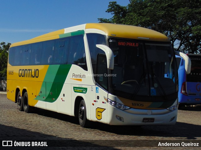 Empresa Gontijo de Transportes 18105 na cidade de Vitória da Conquista, Bahia, Brasil, por Anderson Queiroz. ID da foto: 7233923.