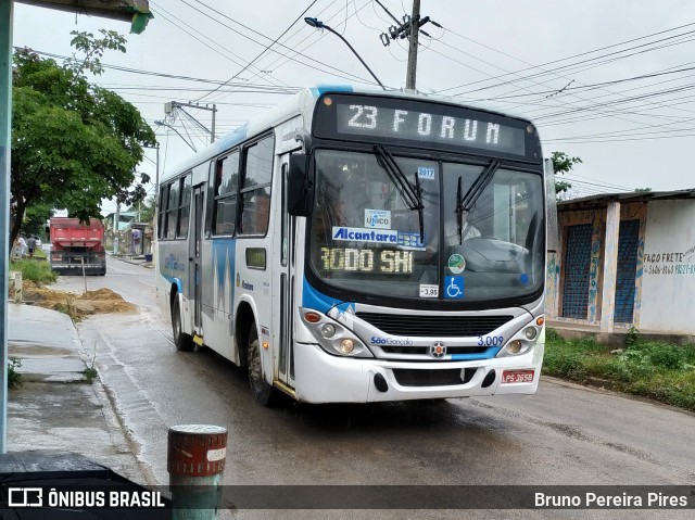Auto Ônibus Alcântara 3.009 na cidade de São Gonçalo, Rio de Janeiro, Brasil, por Bruno Pereira Pires. ID da foto: 7233789.