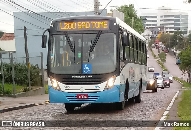 Empresa de Transporte Coletivo Viamão 585 na cidade de Viamão, Rio Grande do Sul, Brasil, por Max Ramos. ID da foto: 7232215.