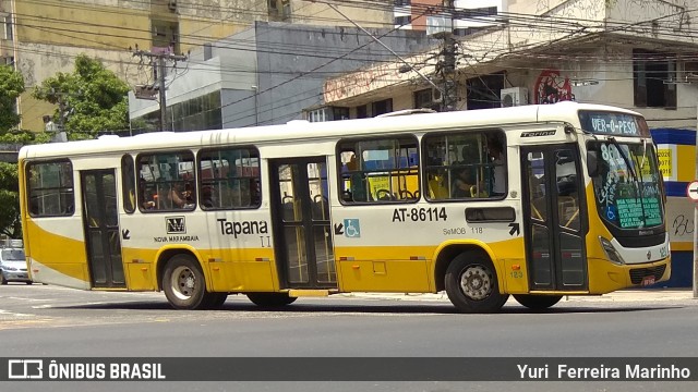 Empresa de Transportes Nova Marambaia AT-86114 na cidade de Belém, Pará, Brasil, por Yuri Ferreira Marinho. ID da foto: 7232133.