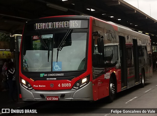 Express Transportes Urbanos Ltda 4 8089 na cidade de São Paulo, São Paulo, Brasil, por Felipe Goncalves do Vale. ID da foto: 7233304.