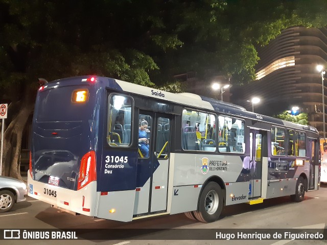 Viação Zurick 31045 na cidade de Belo Horizonte, Minas Gerais, Brasil, por Hugo Henrique de Figueiredo. ID da foto: 7236850.