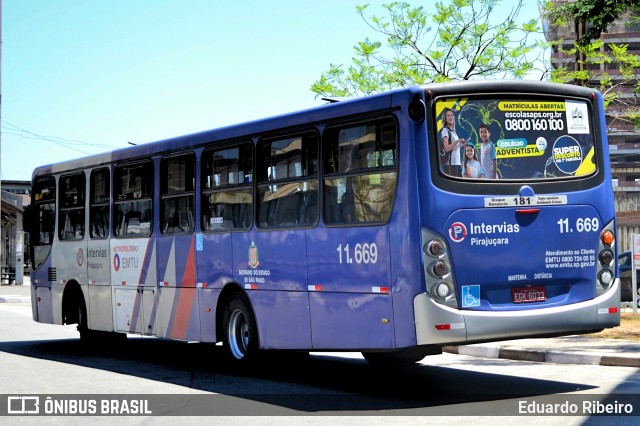 Viação Pirajuçara 11.669 na cidade de Osasco, São Paulo, Brasil, por Eduardo Ribeiro. ID da foto: 7237497.