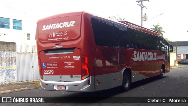 Viação Santa Cruz 22319 na cidade de Aguaí, São Paulo, Brasil, por Cleber C.  Moreira. Número da foto: #7237010.