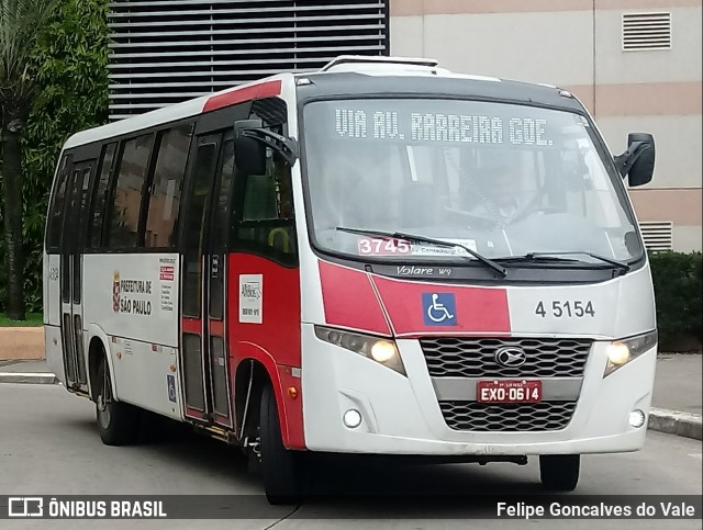 Allibus Transportes 4 5154 na cidade de São Paulo, São Paulo, Brasil, por Felipe Goncalves do Vale. ID da foto: 7240513.