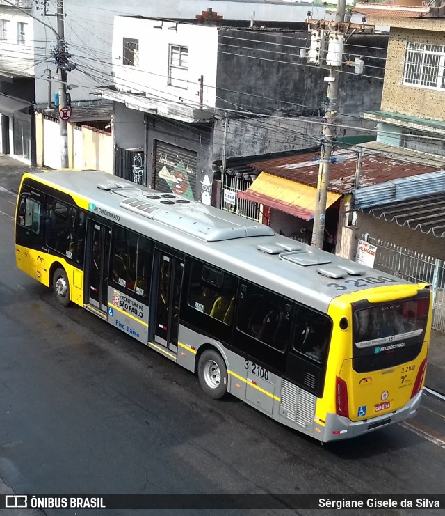 Viação Metrópole Paulista - Zona Leste 3 2100 na cidade de São Paulo, São Paulo, Brasil, por Sérgiane Gisele da Silva. ID da foto: 7238320.