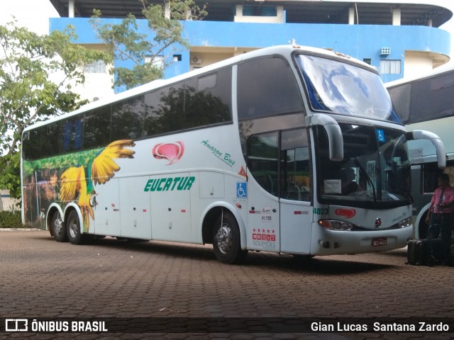 Eucatur - Empresa União Cascavel de Transportes e Turismo 4023 na cidade de Ji-Paraná, Rondônia, Brasil, por Gian Lucas  Santana Zardo. ID da foto: 7240259.