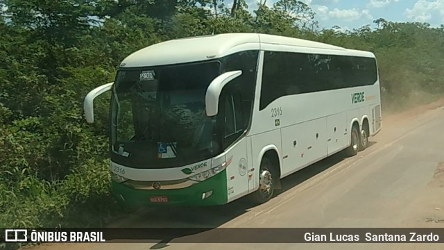 Verde Transportes 2316 na cidade de Porto Velho, Rondônia, Brasil, por Gian Lucas  Santana Zardo. ID da foto: 7241969.