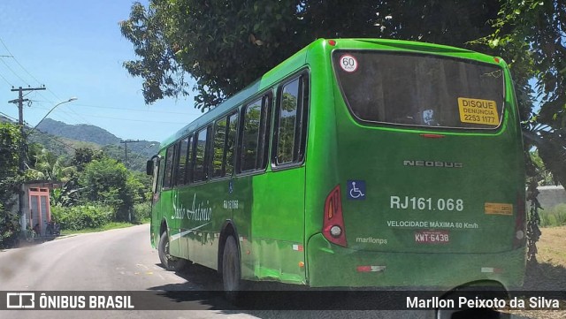 Transportes Santo Antônio RJ 161.068 na cidade de Magé, Rio de Janeiro, Brasil, por Marllon Peixoto da Silva. ID da foto: 7243591.