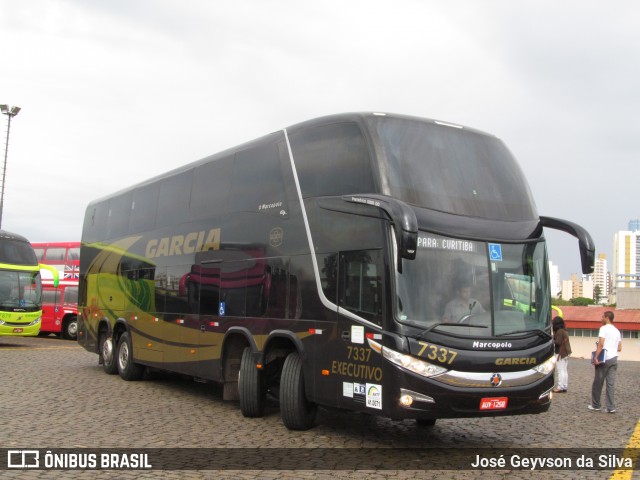 Viação Garcia 7337 na cidade de Londrina, Paraná, Brasil, por José Geyvson da Silva. ID da foto: 7242896.