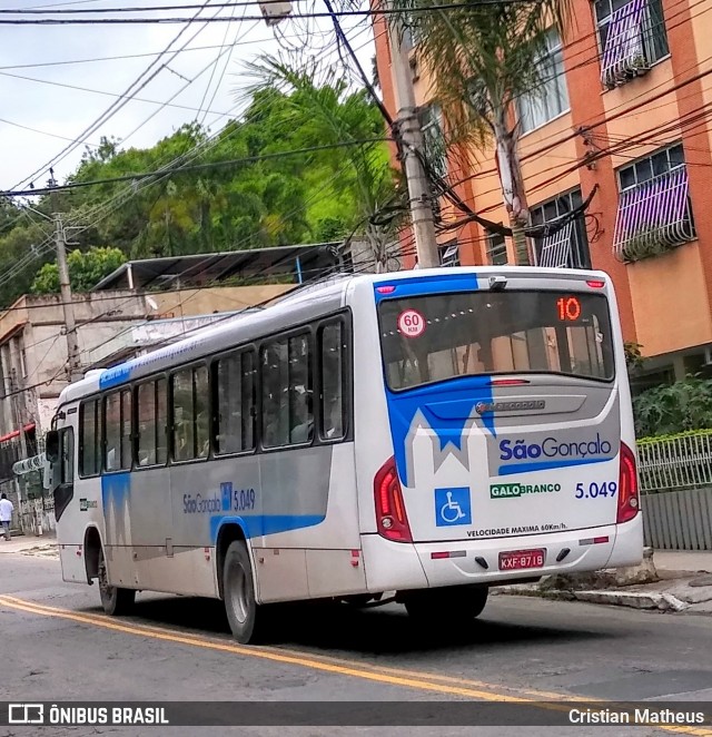 Viação Galo Branco 5.049 na cidade de São Gonçalo, Rio de Janeiro, Brasil, por Cristian Matheus. ID da foto: 7241924.