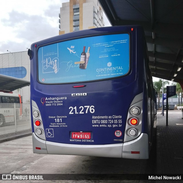 Viação Osasco 21.276 na cidade de São Paulo, São Paulo, Brasil, por Michel Nowacki. Número da foto: #7244069.