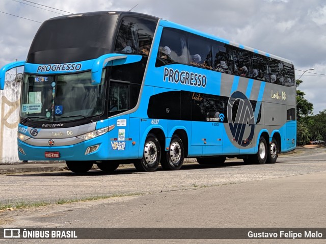 Auto Viação Progresso 6037 na cidade de Recife, Pernambuco, Brasil, por Gustavo Felipe Melo. Número da foto: #7241597.