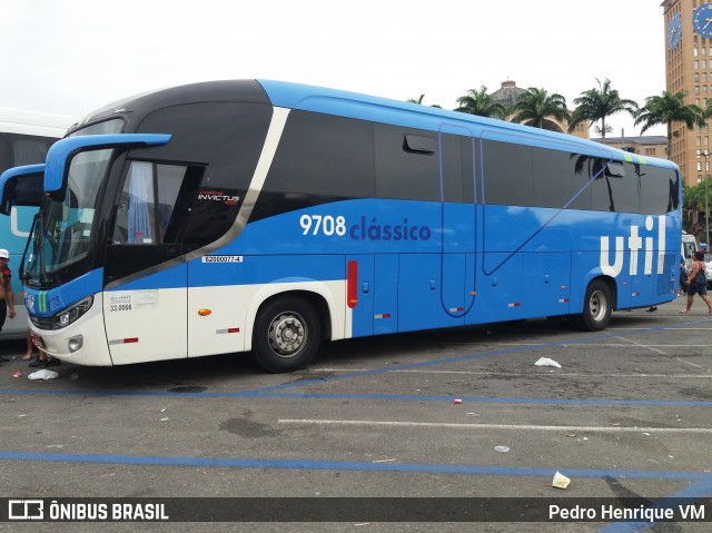 UTIL - União Transporte Interestadual de Luxo 9708 na cidade de Aparecida, São Paulo, Brasil, por Pedro Henrique VM. Número da foto: #7241548.