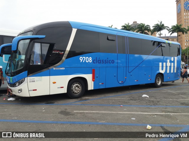 UTIL - União Transporte Interestadual de Luxo 9708 na cidade de Aparecida, São Paulo, Brasil, por Pedro Henrique VM. ID da foto: 7241548.