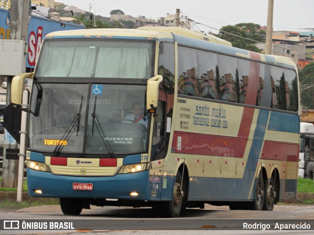 Transporte Coletivo Santa Maria 276 na cidade de Conselheiro Lafaiete, Minas Gerais, Brasil, por Rodrigo  Aparecido. Número da foto: #7243170.