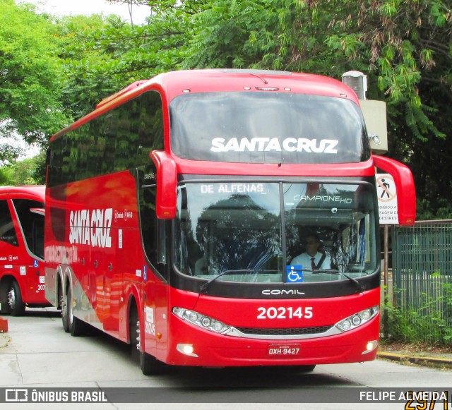 Viação Santa Cruz 202145 na cidade de São Paulo, São Paulo, Brasil, por FELIPE ALMEIDA. ID da foto: 7244321.