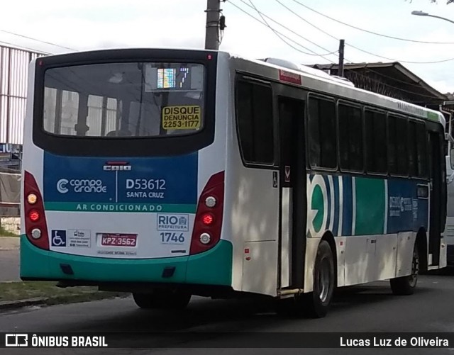 Transportes Campo Grande D53612 na cidade de Rio de Janeiro, Rio de Janeiro, Brasil, por Lucas Luz de Oliveira. ID da foto: 7244298.