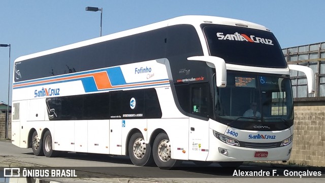 VUSC - Viação União Santa Cruz 3400 na cidade de Itajaí, Santa Catarina, Brasil, por Alexandre F.  Gonçalves. ID da foto: 7244976.