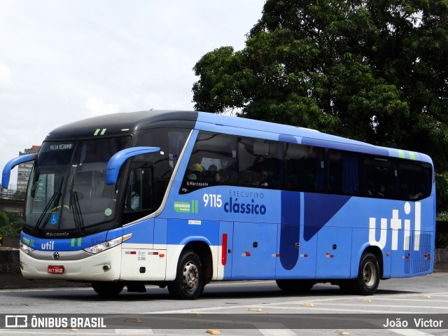UTIL - União Transporte Interestadual de Luxo 9115 na cidade de Resende, Rio de Janeiro, Brasil, por João Victor. Número da foto: #7244314.