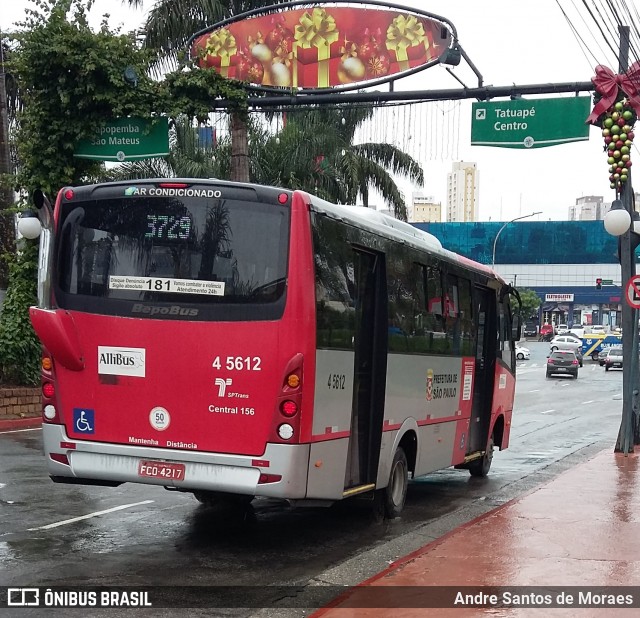 Allibus Transportes 4 5612 na cidade de São Paulo, São Paulo, Brasil, por Andre Santos de Moraes. Número da foto: #7246154.
