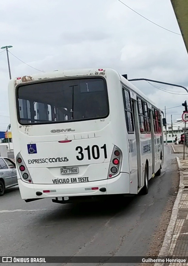 Expresso Caribus Transportes 3101 na cidade de Cuiabá, Mato Grosso, Brasil, por Guilherme Henrique. ID da foto: 7248764.