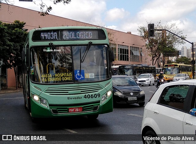 Urca Auto Ônibus 40609 na cidade de Belo Horizonte, Minas Gerais, Brasil, por Vicente de Paulo Alves. ID da foto: 7249367.