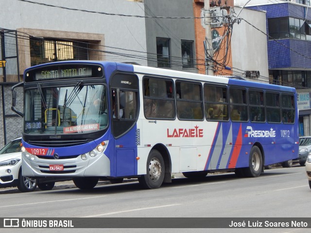 Viação Presidente Lafaiete 10912 na cidade de Conselheiro Lafaiete, Minas Gerais, Brasil, por José Luiz Soares Neto. ID da foto: 7248464.