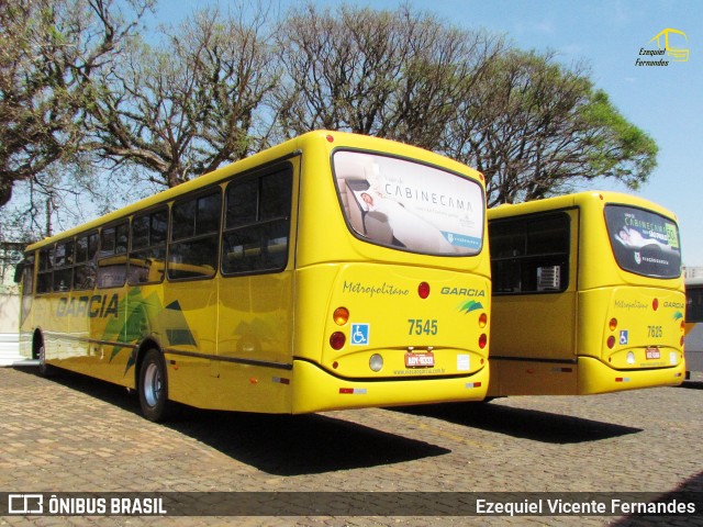 Viação Garcia 7545 na cidade de Londrina, Paraná, Brasil, por Ezequiel Vicente Fernandes. ID da foto: 7249314.