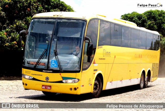 Viação Itapemirim 8835 na cidade de Vitória da Conquista, Bahia, Brasil, por Felipe Pessoa de Albuquerque. ID da foto: 7196989.