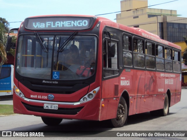 EPT - Empresa Pública de Transportes de Maricá MAR 03.030 na cidade de Maricá, Rio de Janeiro, Brasil, por Carlos Alberto de Oliveira Júnior. ID da foto: 7251410.