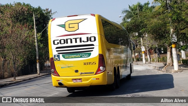 Empresa Gontijo de Transportes 18155 na cidade de Belo Horizonte, Minas Gerais, Brasil, por Ailton Alves. ID da foto: 7250926.