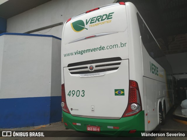 Verde Transportes 4903 na cidade de Goiânia, Goiás, Brasil, por Wanderson Severino. ID da foto: 7251128.