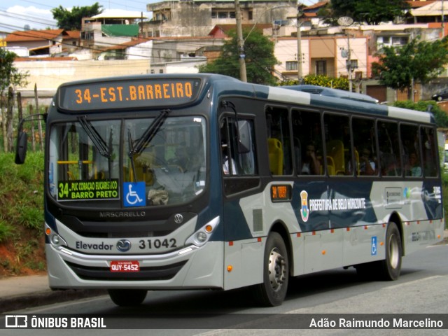 Viação Zurick 31042 na cidade de Belo Horizonte, Minas Gerais, Brasil, por Adão Raimundo Marcelino. Número da foto: #7252628.