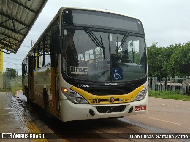 Empresa de Transporte São Judas Tadeu 3201 na cidade de Rio Branco, Acre, Brasil, por Gian Lucas  Santana Zardo. Número da foto: #7254658.