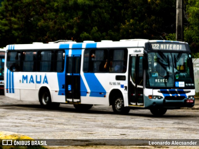 Viação Mauá RJ 185.196 na cidade de Niterói, Rio de Janeiro, Brasil, por Leonardo Alecsander. ID da foto: 7253601.